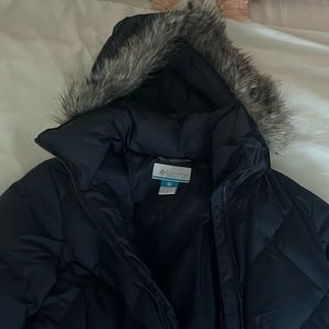 Navy Columbia Long Winter Coat
